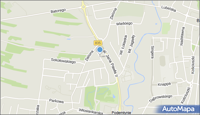 Biłgoraj, Rataja Macieja, mapa Biłgoraj