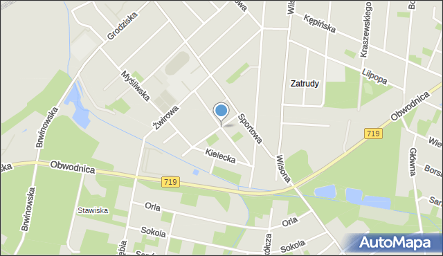 Brwinów, Radomska, mapa Brwinów