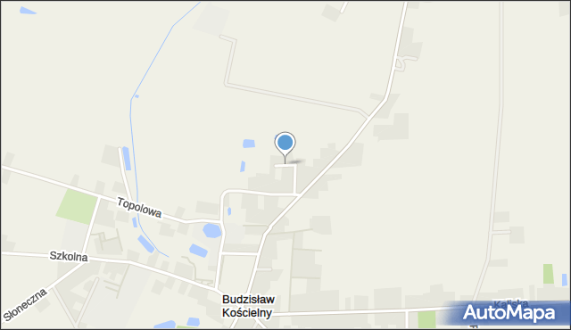 Budzisław Kościelny, Rawickiego Franciszka, ks., mapa Budzisław Kościelny