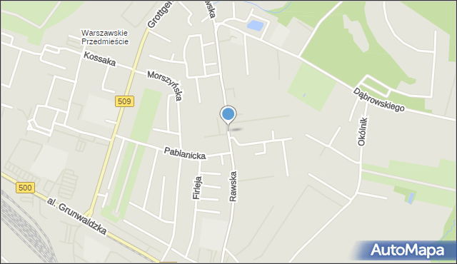 Elbląg, Rawska, mapa Elbląga