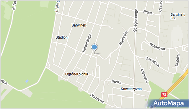 Kielce, Rajtarska, mapa Kielc