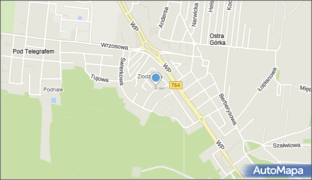 Kielce, Rakowska, mapa Kielc