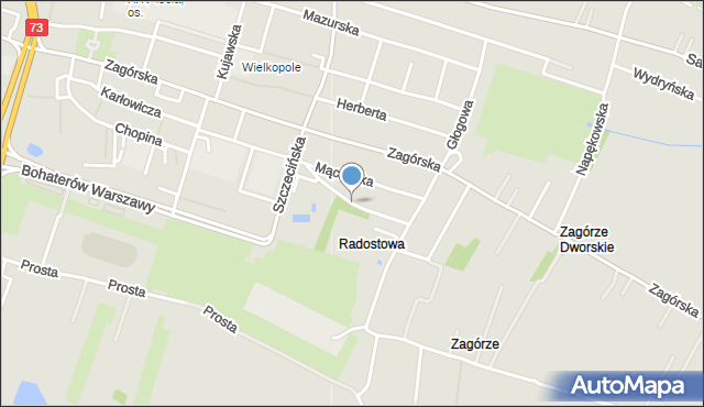 Kielce, Radostowa, mapa Kielc