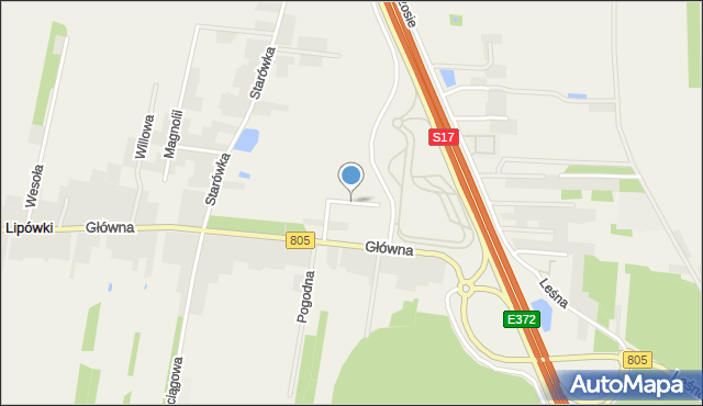 Lipówki gmina Pilawa, Radosna, mapa Lipówki gmina Pilawa