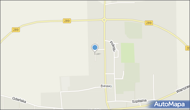 Lubsko, Racławicka, mapa Lubsko