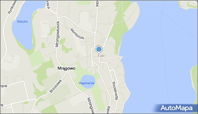 Mrągowo, Ratuszowa, mapa Mrągowo