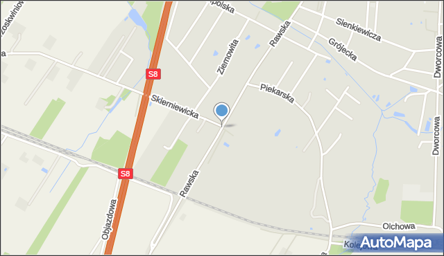 Mszczonów, Rawska, mapa Mszczonów