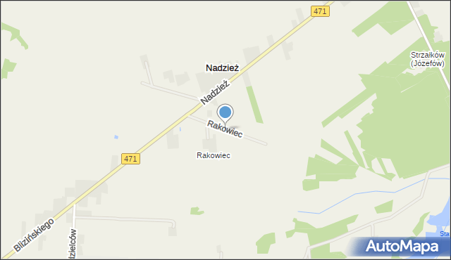 Nadzież, Rakowiec, mapa Nadzież