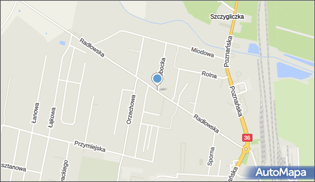 Ostrów Wielkopolski, Radłowska, mapa Ostrów Wielkopolski