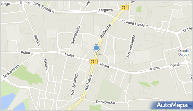 Ostrowiec Świętokrzyski, Radwana Mieczysława, mapa Ostrowiec Świętokrzyski