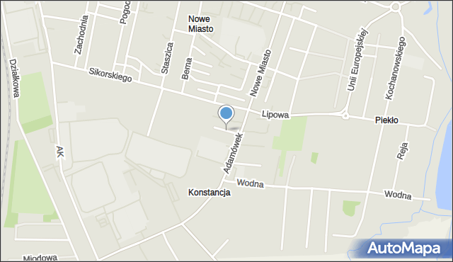 Ozorków, Radosna, mapa Ozorków