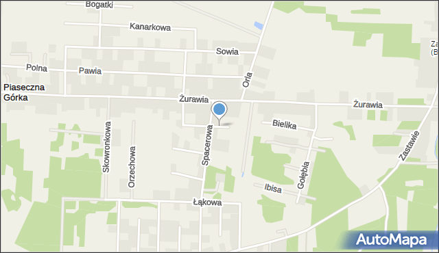Piaseczna Górka, Radosna, mapa Piaseczna Górka