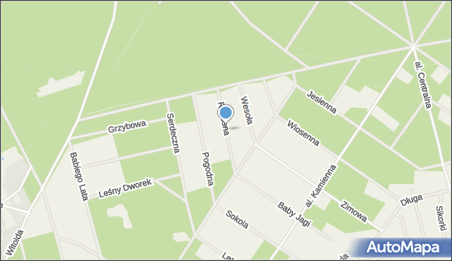 Popowo-Letnisko, Radosna, mapa Popowo-Letnisko