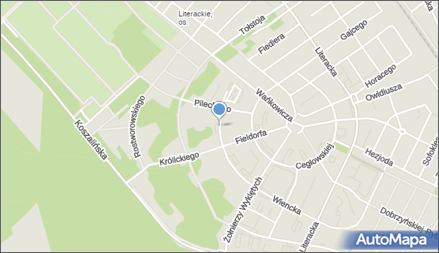 Poznań, Rawicz-Mysłowskiego Mieczysława, mapa Poznania
