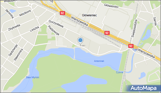 Poznań, Radziwoja, mapa Poznania