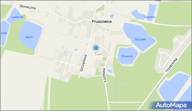 Pruszowice, Radosna, mapa Pruszowice