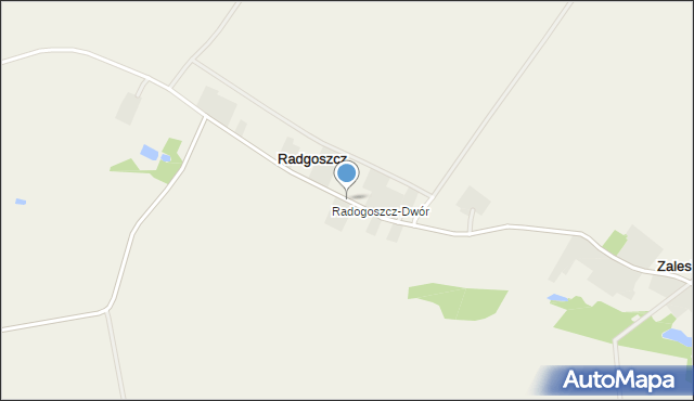 Radgoszcz gmina Troszyn, Radgoszcz, mapa Radgoszcz gmina Troszyn