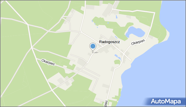 Radogoszcz gmina Osiek, Radogoszcz, mapa Radogoszcz gmina Osiek