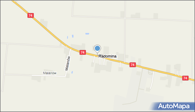 Radomina, Radomina, mapa Radomina