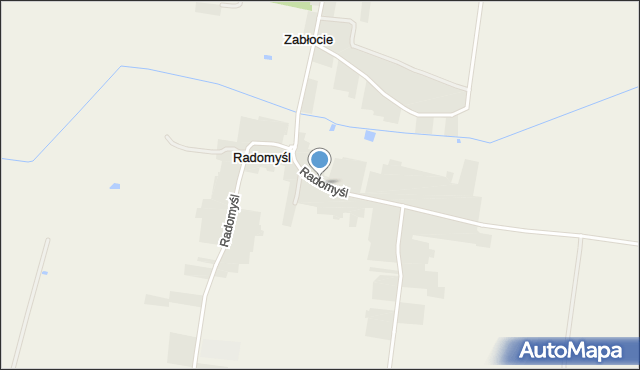 Radomyśl gmina Grzmiąca, Radomyśl, mapa Radomyśl gmina Grzmiąca