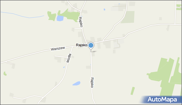 Rajsko gmina Opatówek, Rajsko, mapa Rajsko gmina Opatówek