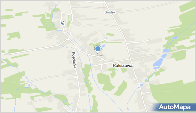 Rakszawa powiat łańcucki, Rakszawa, mapa Rakszawa powiat łańcucki