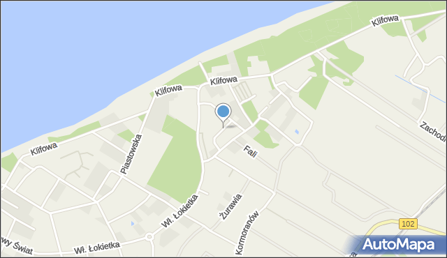 Rewal, Radosna, mapa Rewal