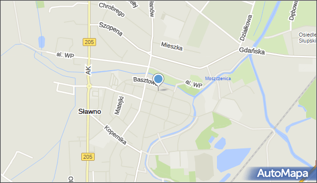 Sławno, Rapackiego Mariana, mapa Sławno