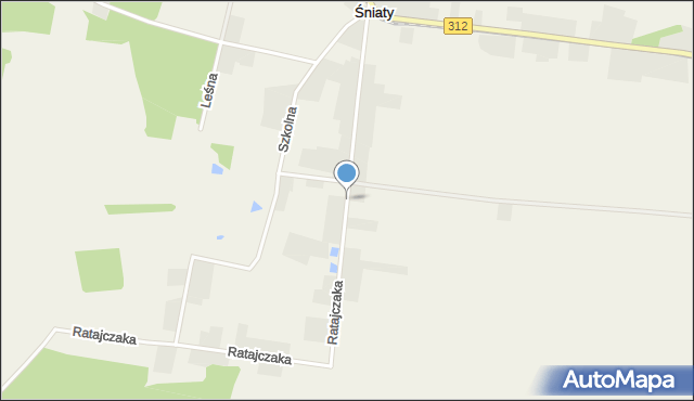 Śniaty gmina Wielichowo, Ratajczaka, mapa Śniaty gmina Wielichowo