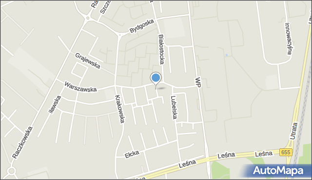 Suwałki, Radomska, mapa Suwałk