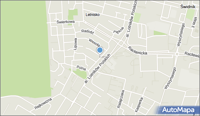 Świdnik, Radość, mapa Świdnika