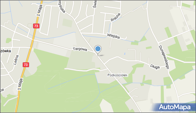 Szczucin, Radomyślska, mapa Szczucin