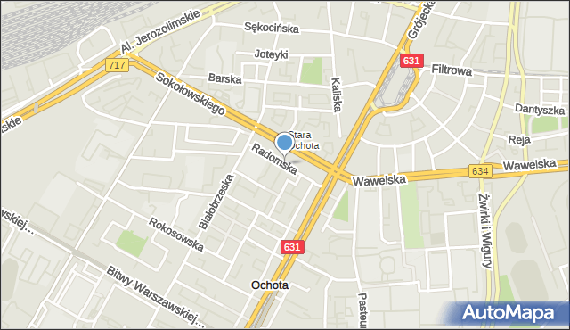 Warszawa, Radomska, mapa Warszawy