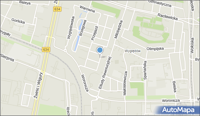 Warszawa, Rajska, mapa Warszawy