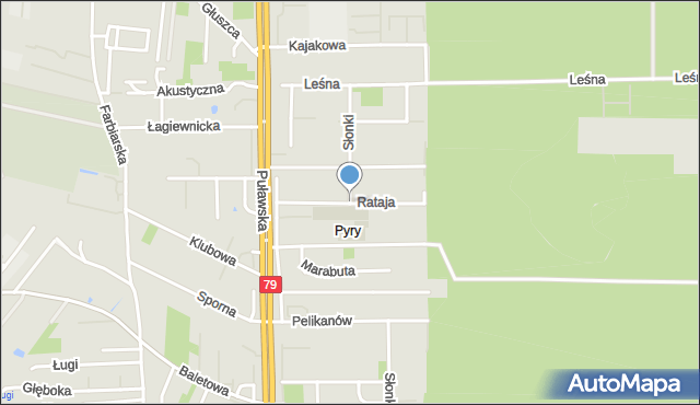 Warszawa, Rataja Macieja, mapa Warszawy