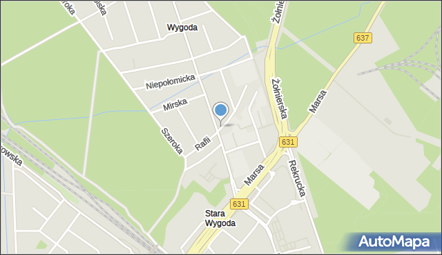 Warszawa, Rafii, mapa Warszawy
