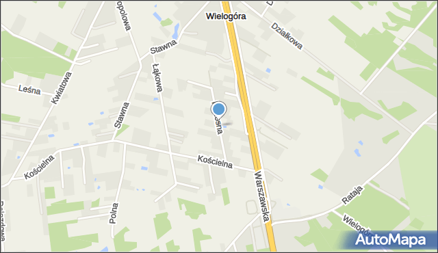 Wielogóra gmina Jedlińsk, Radosna, mapa Wielogóra gmina Jedlińsk