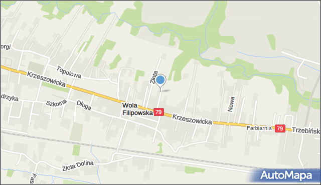 Wola Filipowska, Rajska, mapa Wola Filipowska