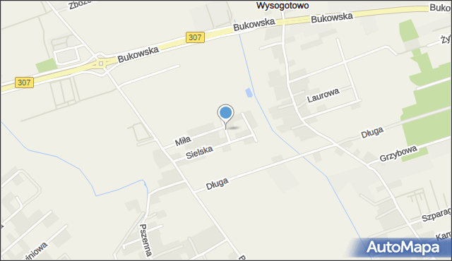 Wysogotowo, Rajska, mapa Wysogotowo