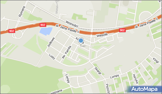 Zabrze, Rajska, mapa Zabrza