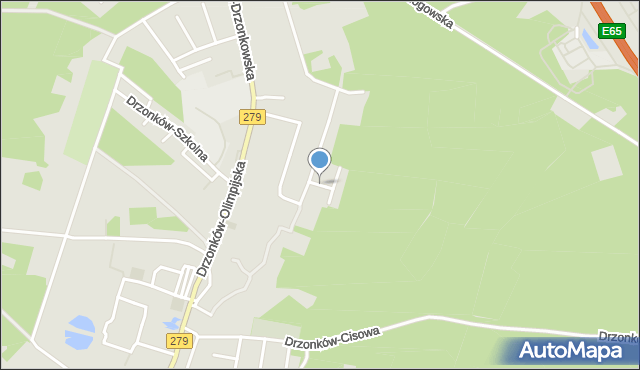Zielona Góra, Racula-Studencka, mapa Zielona Góra