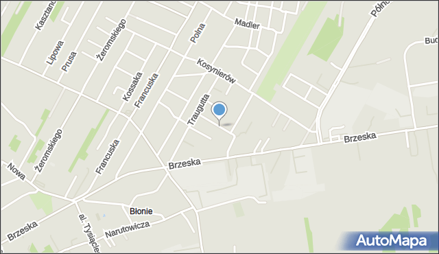Biała Podlaska, Rejtana Tadeusza, mapa Białej Podlaskiej