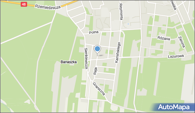 Białobrzegi, Reja Mikołaja, mapa Białobrzegi