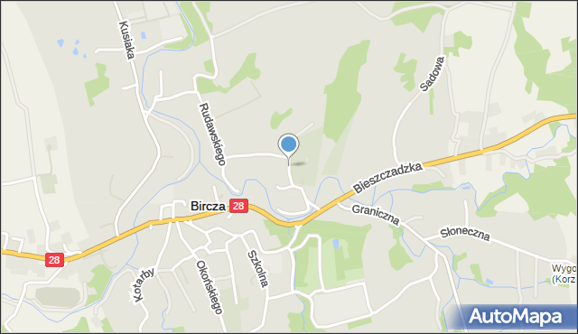 Bircza, Rębisza Franciszka, ks. prał., mapa Bircza