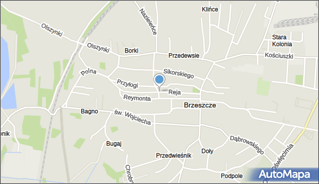 Brzeszcze, Reja Mikołaja, mapa Brzeszcze