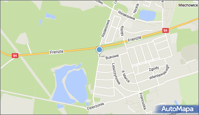 Bytom, Relaksowa, mapa Bytomia