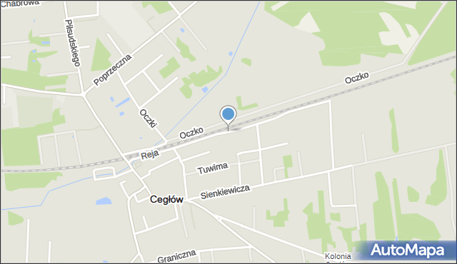 Cegłów powiat miński, Reja Mikołaja, mapa Cegłów powiat miński