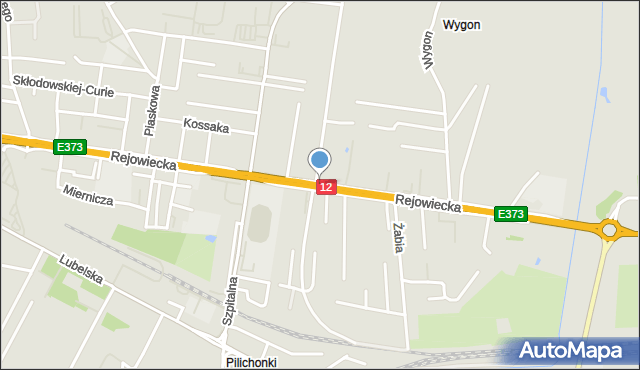 Chełm, Rejowiecka, mapa Chełma