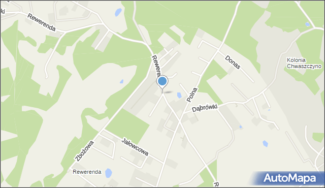 Chwaszczyno, Rewerenda, mapa Chwaszczyno