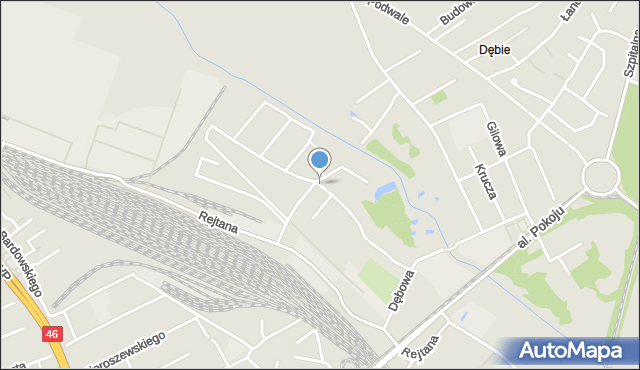 Częstochowa, Reja Mikołaja, mapa Częstochowy